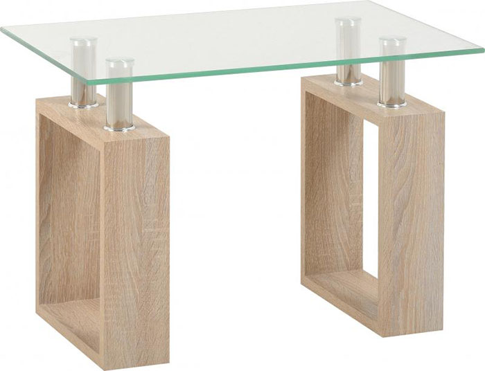 Milan Lamp Table in Sonoma Oak Effect Veneer - Click Image to Close